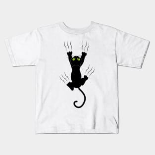 Cat Grabing With Claws Kids T-Shirt